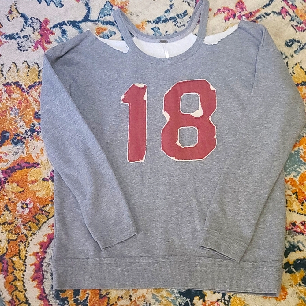 Free people off the shoulder sweatshirt